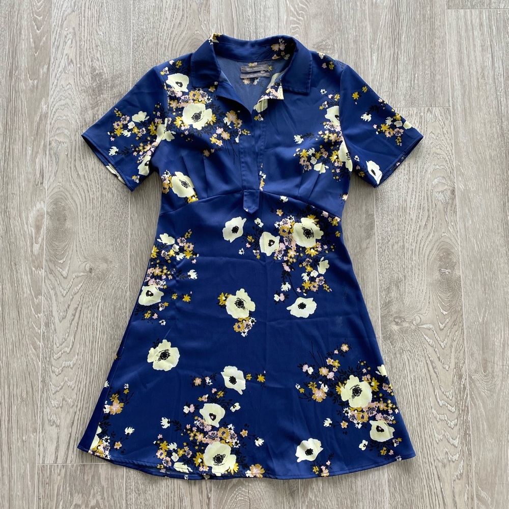 Urban Outfitters satin blue dress